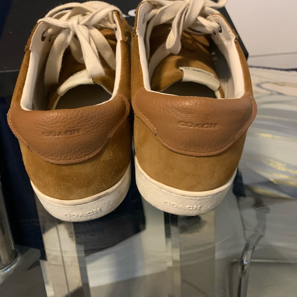 Coach Mens Khaki Suede Low Top Sneakers Sz 11.5 D - Picture 5 of 7